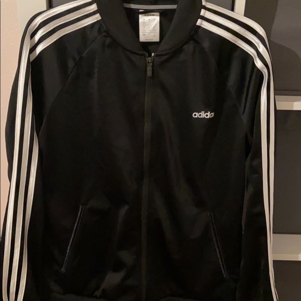 Black and white adidas jacket